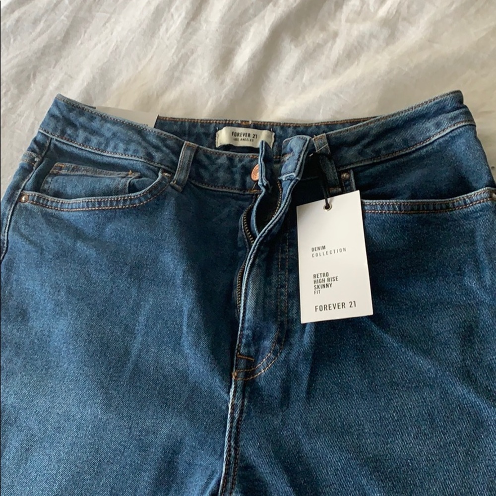 Forever 21 tag-on retro high rise skinny jeans